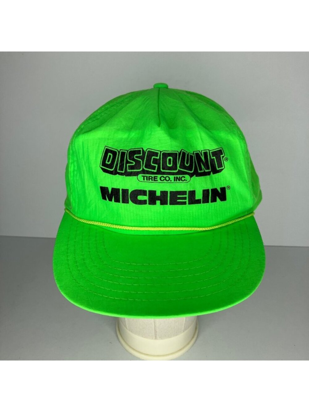 Discount Tire Michelin Nylon Rope Trucker Hat Men's Neon